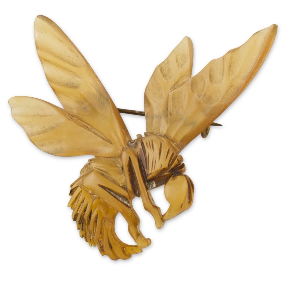 Antique French Art Nouveau Hornet Wasp Brooch